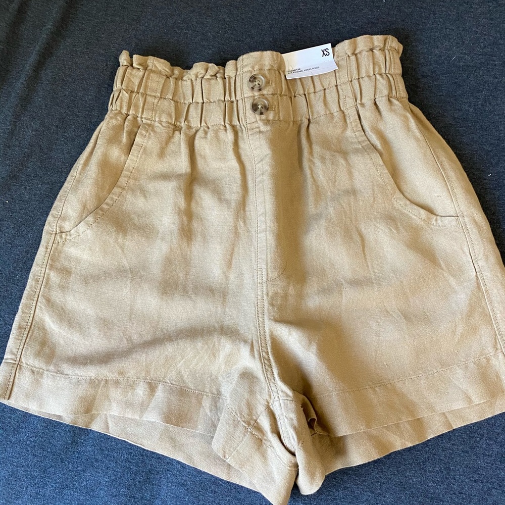 NWT Express Tan high rise shorts